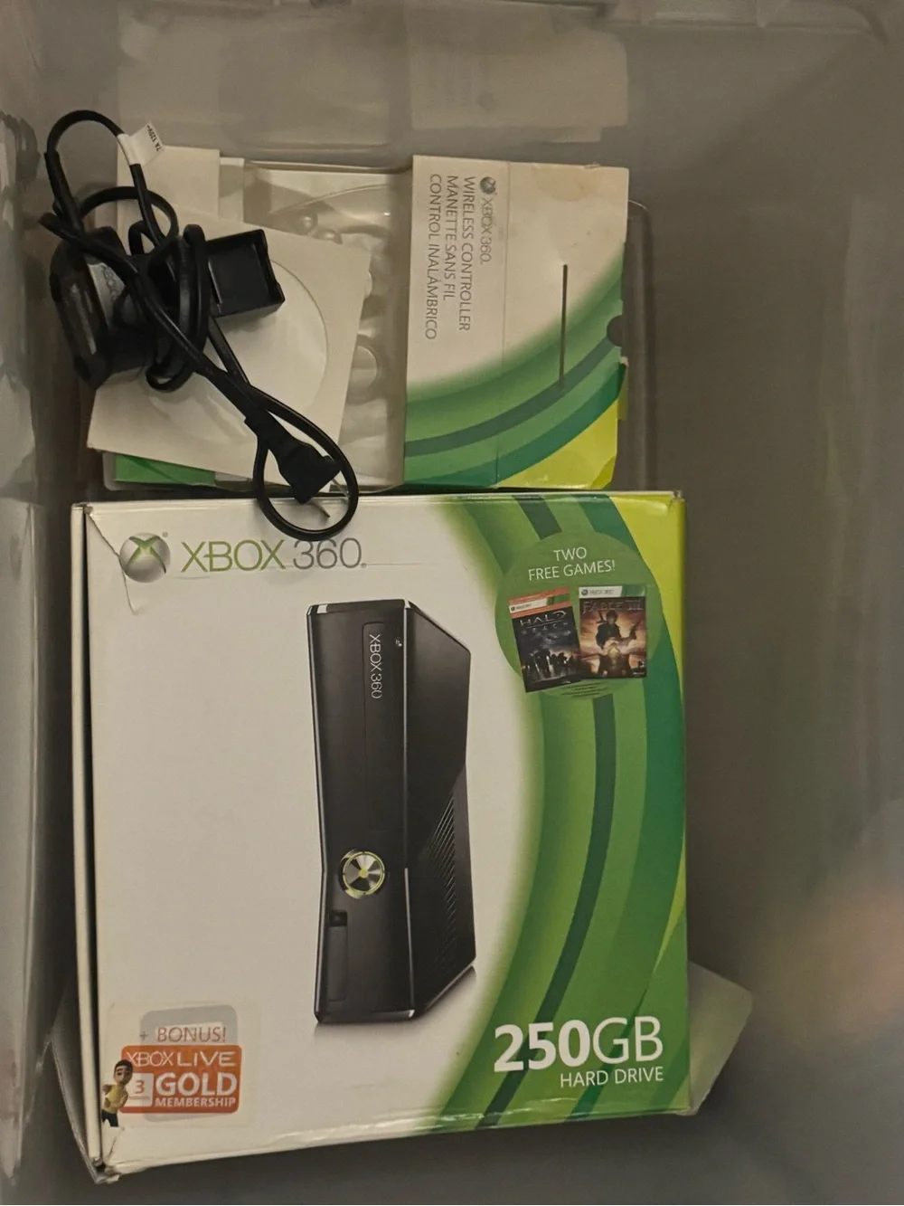 Microsoft Xbox 360 250GB Hard Drive - Black & Green Box